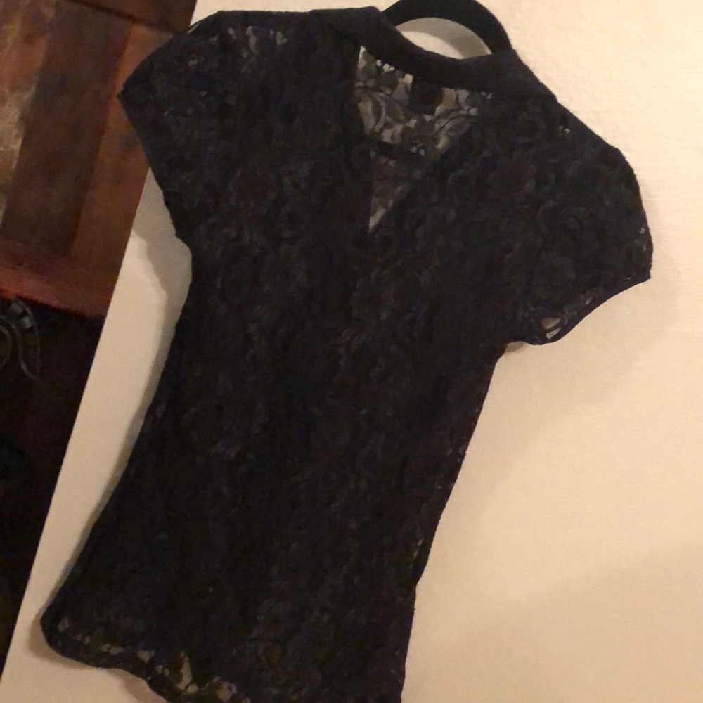 Black lace blouse - Picture 3 of 3